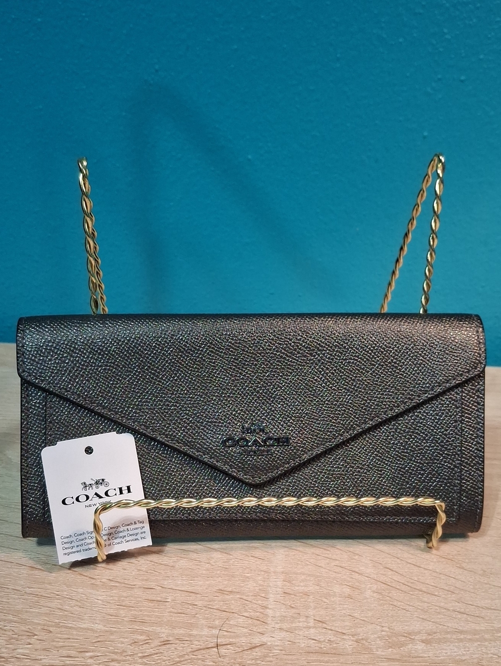 Coach Soft Wallet In GM/Metallic Graphite Style 59970 Nwt